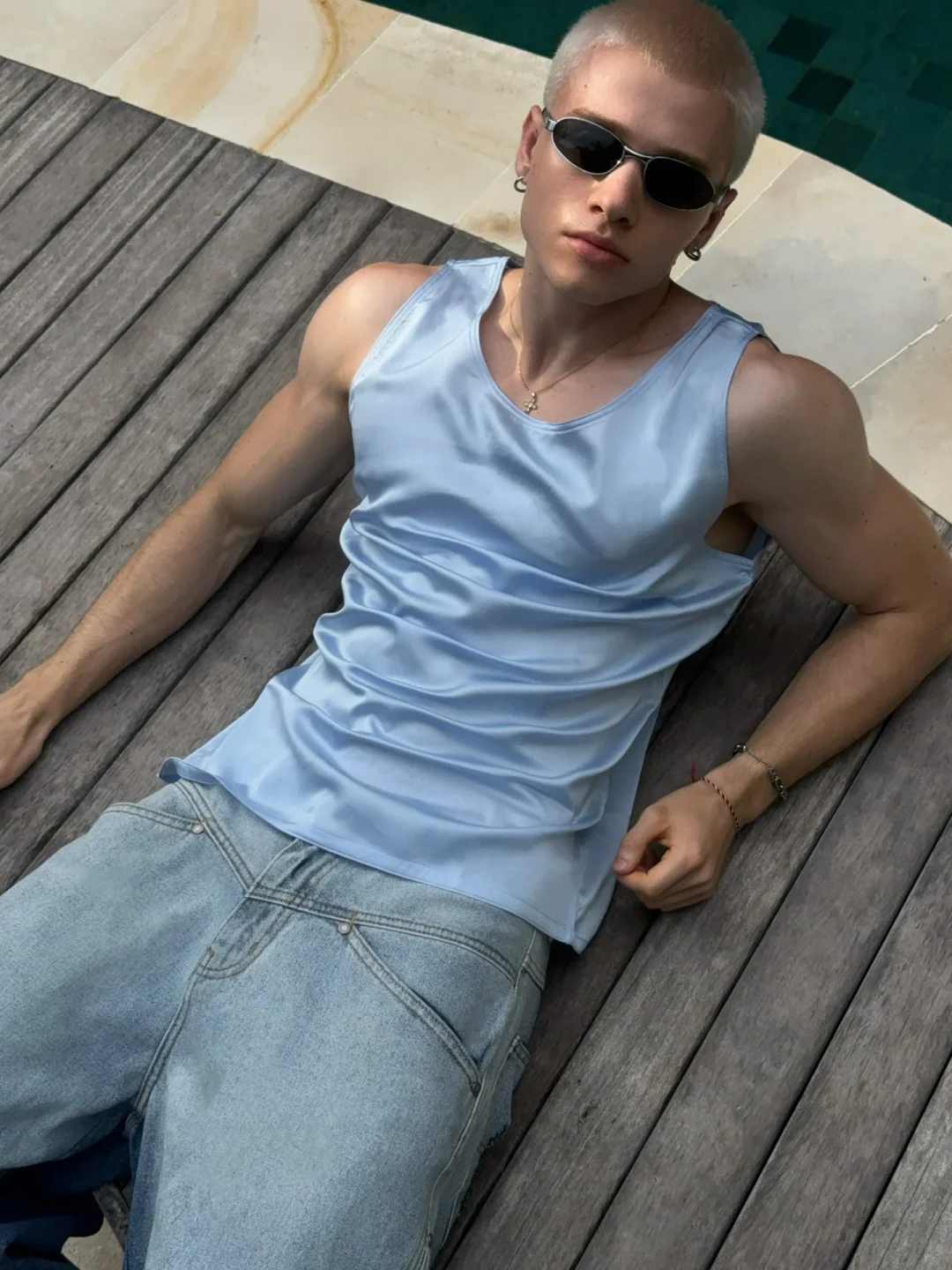 Photo 1 of Tanktop lụa unisex INTU