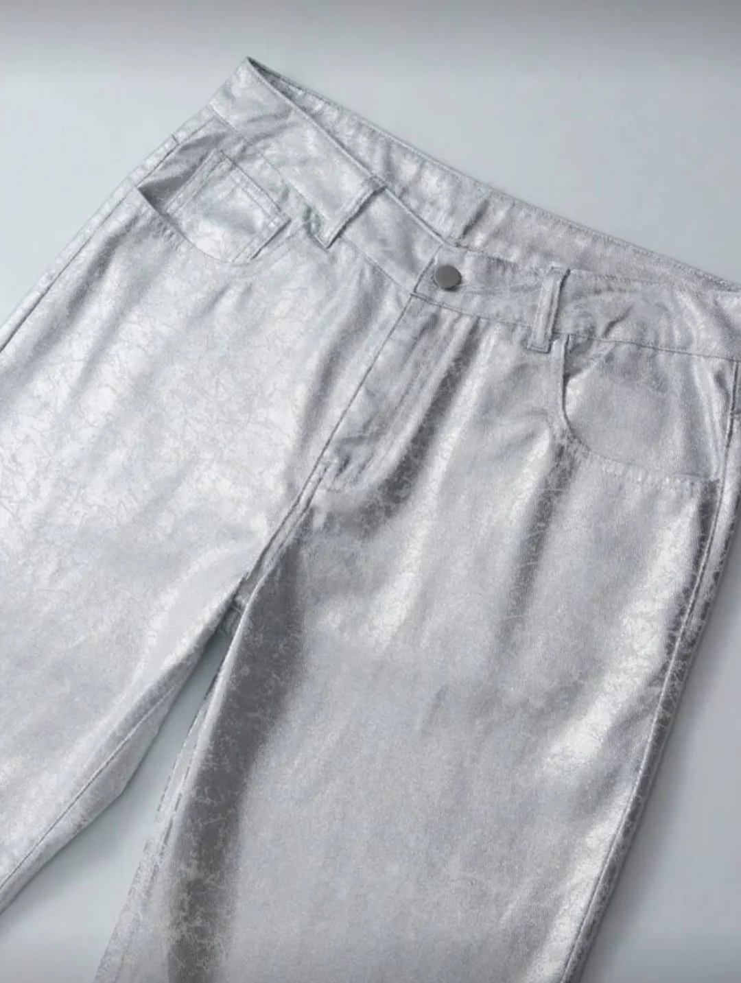 Ảnh 5 của Quần jeans ánh bạc nam