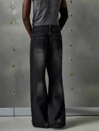 Ảnh 4 của Quần jeans đính đá full mặt trước