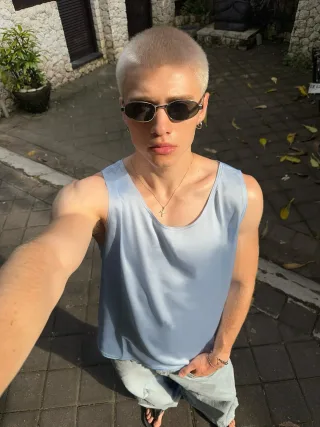 Photo 3 of Tanktop lụa unisex INTU