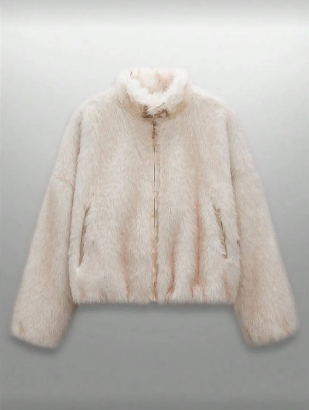 Ảnh 2 của Áo khoác lông vàng nâu unisex