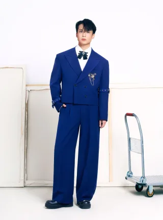 Photo 4 of Set vest xanh crop nam