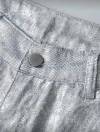 Ảnh 4 của Quần jeans ánh bạc nam