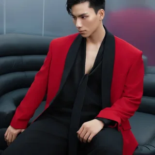 Ảnh 2 của Áo blazer đỏ nam