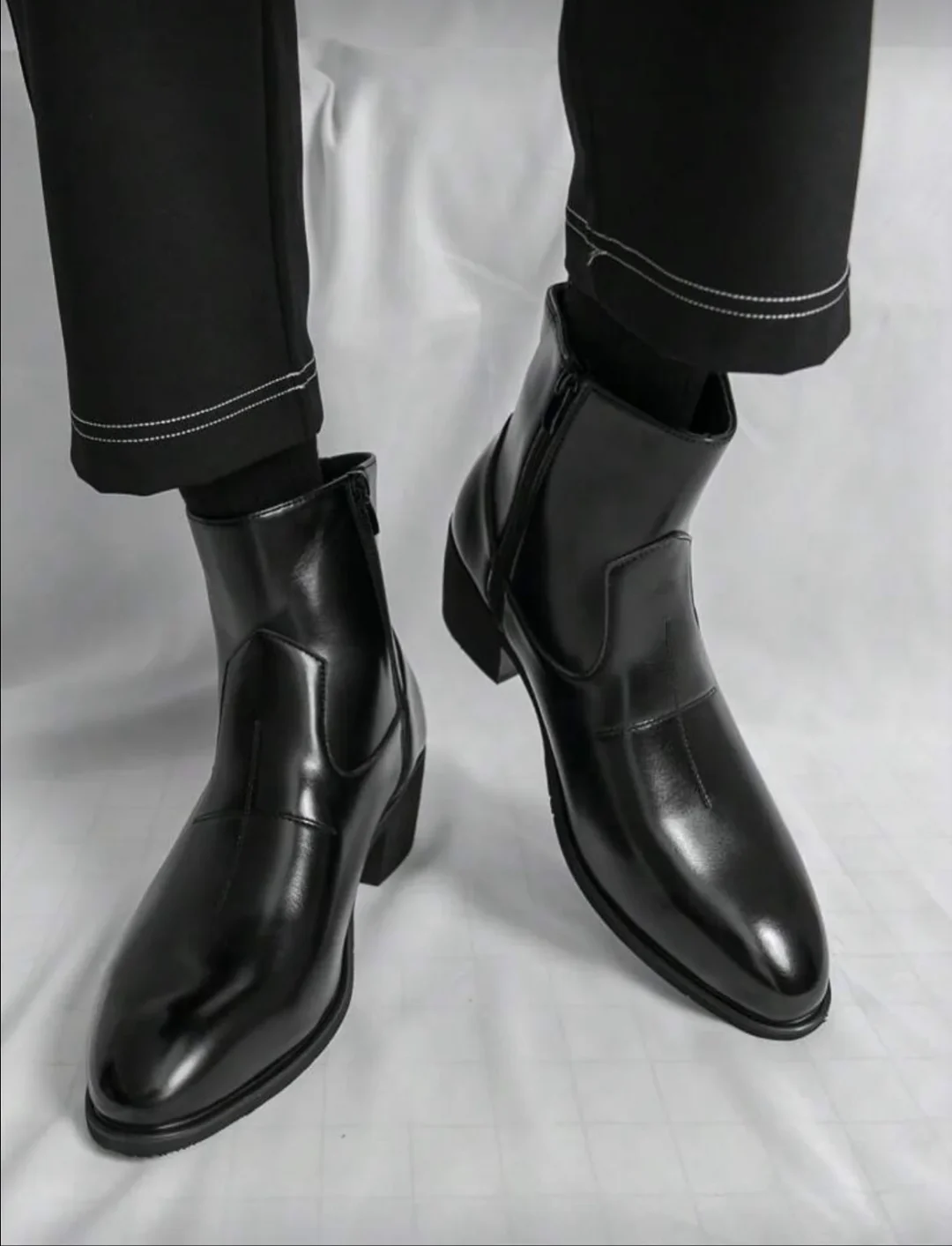 Ảnh 4 của Boots nam mũi nhọn đế cao