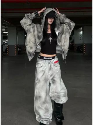 Photo 3 of Set hoodie và quần jeans wax Devotus