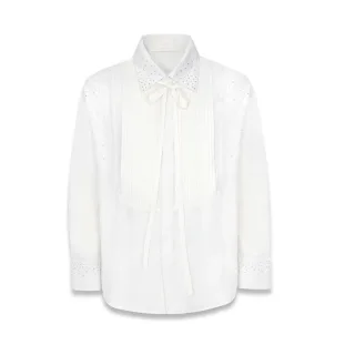 Ảnh 1 của Sơ mi trắng xếp pli nam