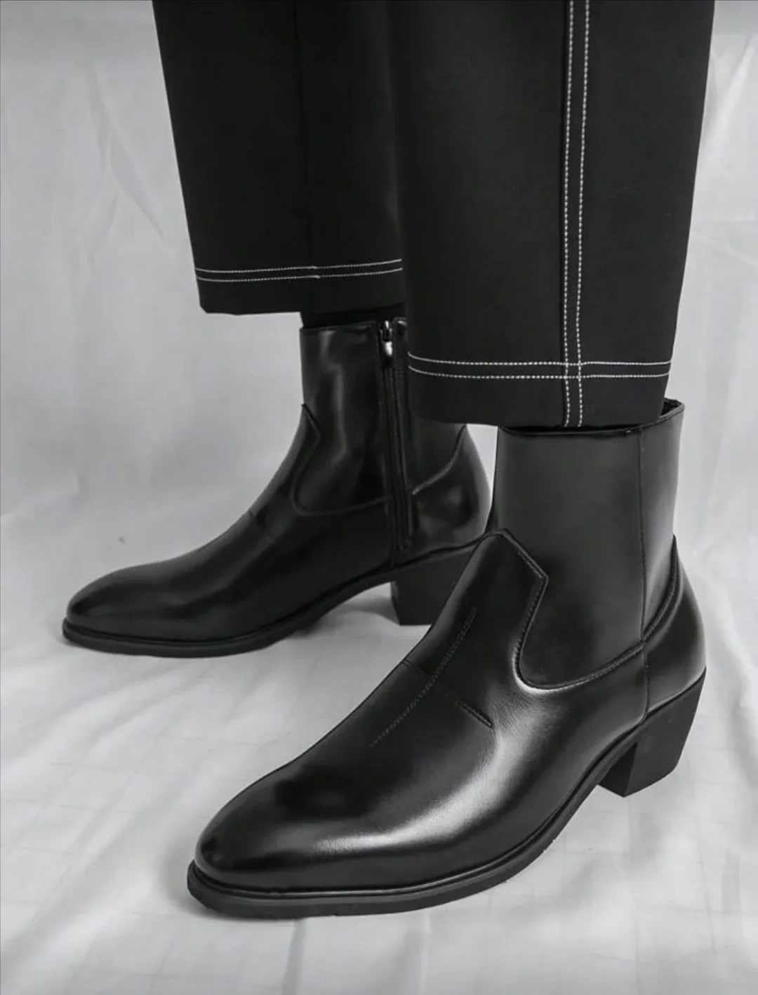 Ảnh 3 của Boots nam mũi nhọn đế cao
