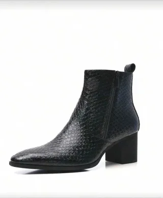 Ảnh 3 của Boots nam mũi nhọn đế cao