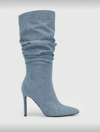 Ảnh 4 của Boots denim cao cổ nữ