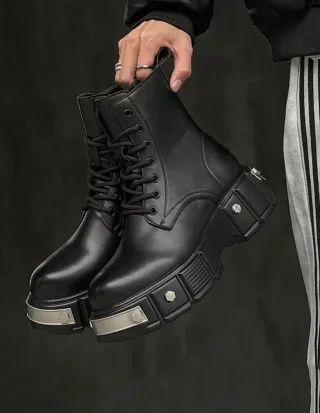 Ảnh 3 của Boots da đen nam cao gót