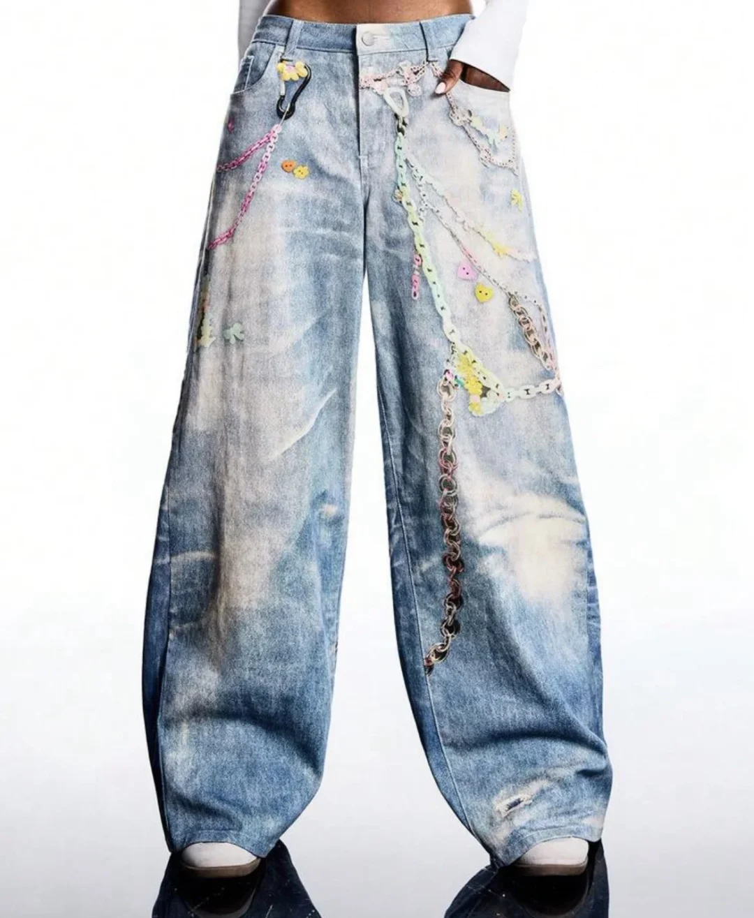 Photo 1 of Quần jeans in họa tiết 3D