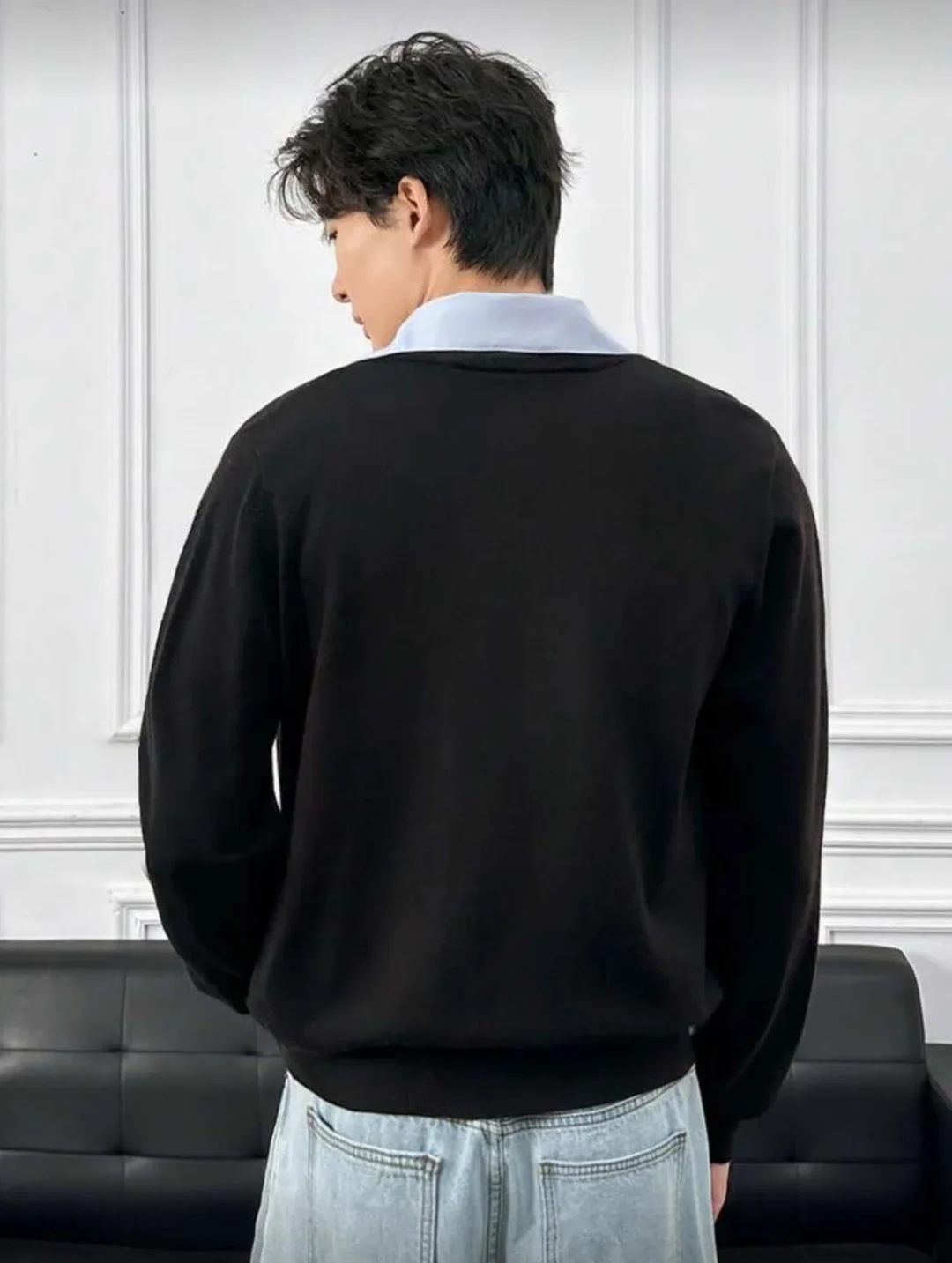 Ảnh 4 của Set cardigan jeans nam thanh lịch