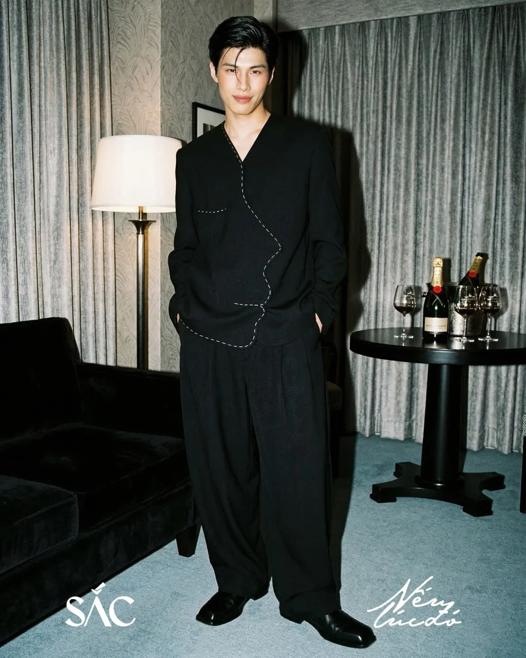 Ảnh 3 của Blazer thiết kế phom suông nam