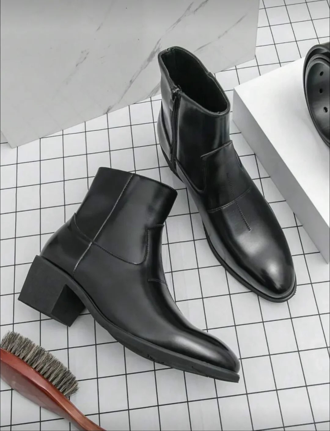 Ảnh 2 của Boots nam mũi nhọn đế cao