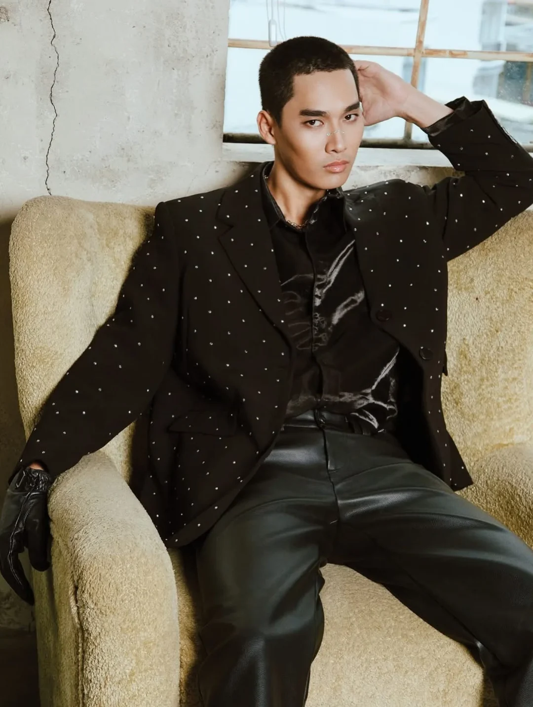 Ảnh 5 của Set blazer đính bling nam