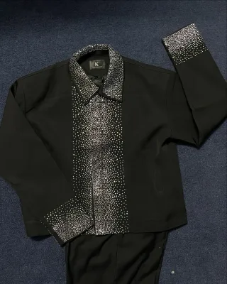 Photo 4 of Áo khoác đen bling bling nam