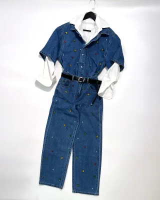 Ảnh 2 của Set jeans đính đá nam