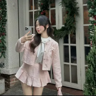 Ảnh 3 của Set dạ cổ bèo nữ