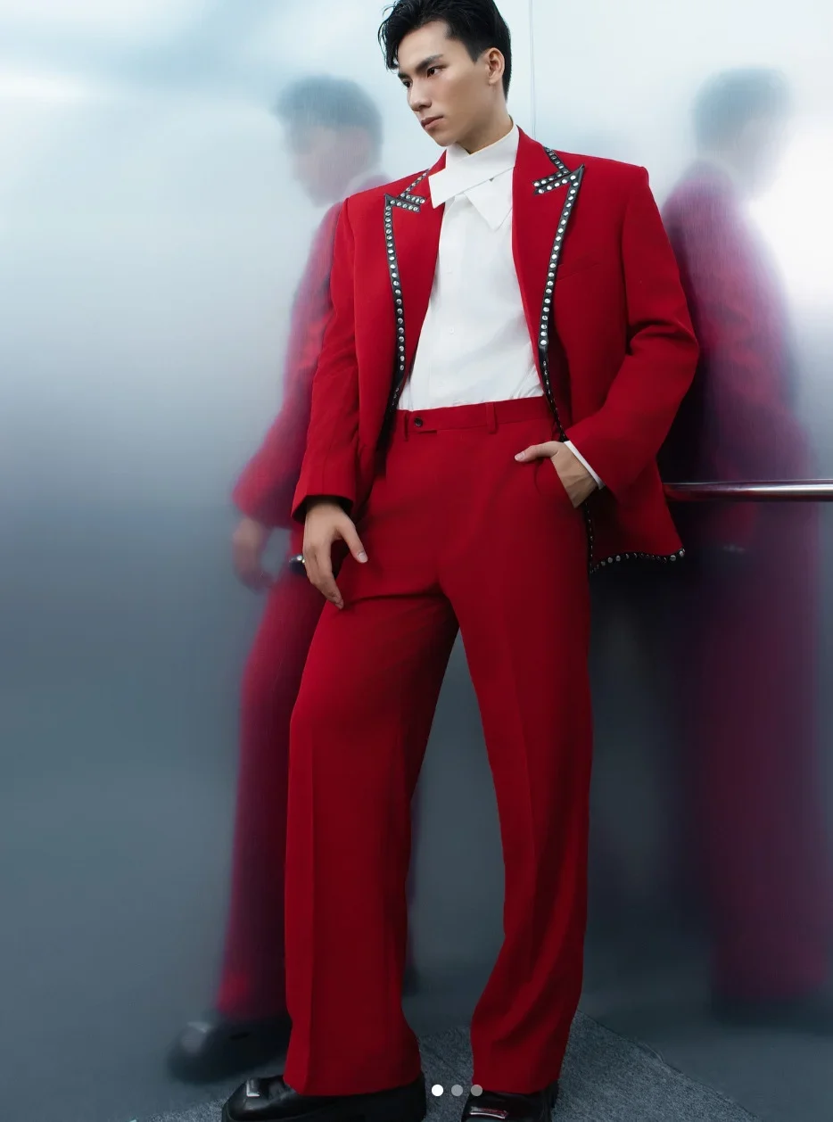 Photo 2 of Set vest đỏ nam Friset Studio