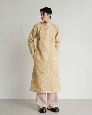 Ảnh 1 của Áo dài nam YUDAL màu vàng