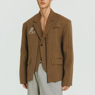 Ảnh 2 của Blazer layer kẻ sọc nam Blanke