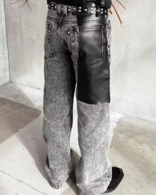 Ảnh 2 của Set jeans wax xám nam