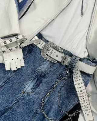 Photo 4 of Set áo da phối jeans nam