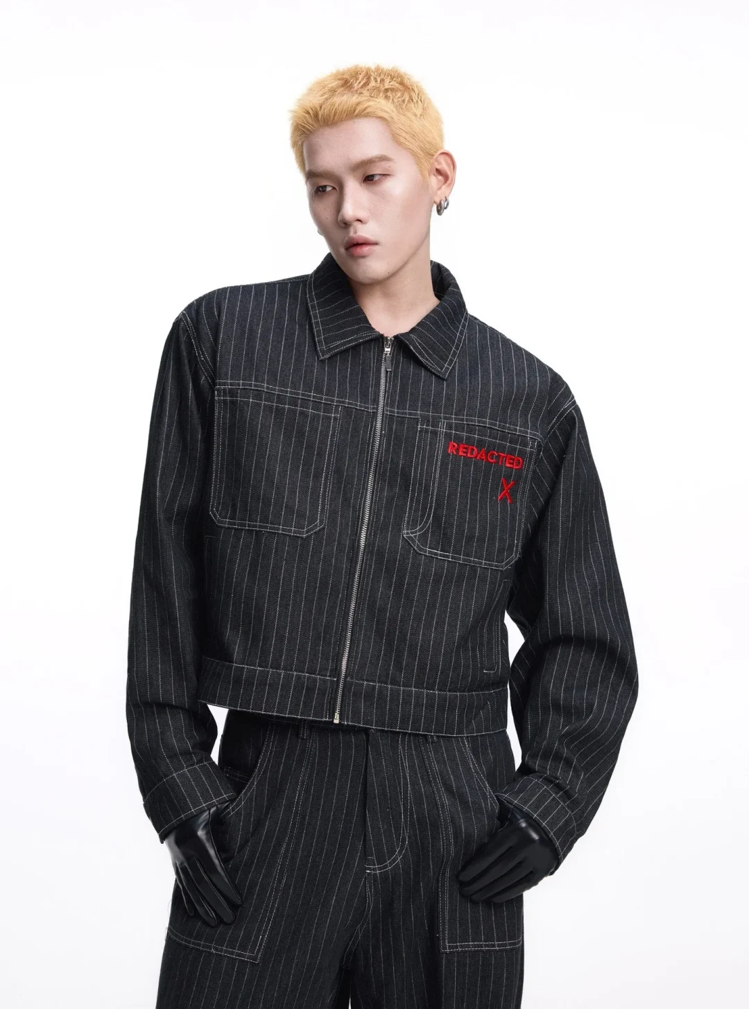 Ảnh 2 của Set jeans kẻ sọc nam