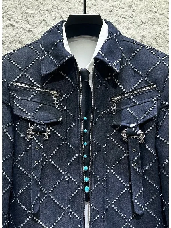 Photo 2 of Set denim xanh đậm nam