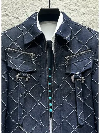 Photo 2 of Set denim xanh đậm nam