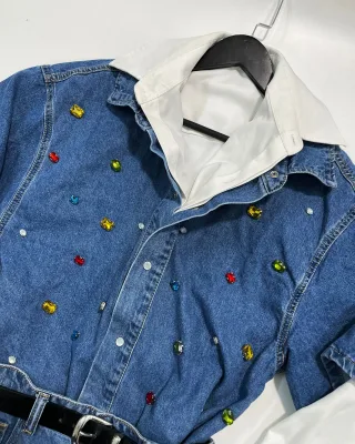 Ảnh 3 của Set jeans đính đá nam