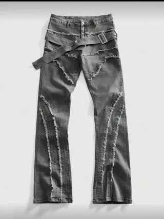 Ảnh 1 của Quần jeans wax ống loe nam