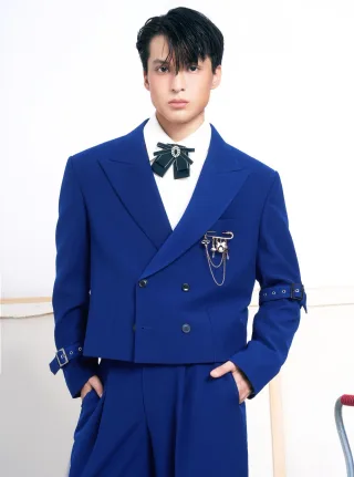 Photo 1 of Set vest xanh crop nam