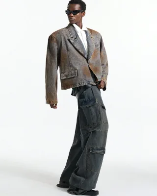 Photo 3 of Áo khoác jeans wax nam