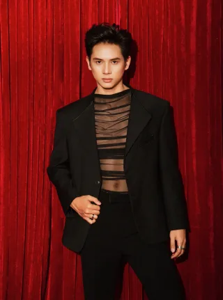 Photo 1 of Set vest đen nam áo lưới