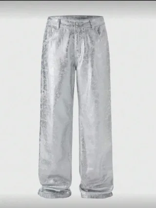 Ảnh 1 của Quần jeans ánh bạc nam