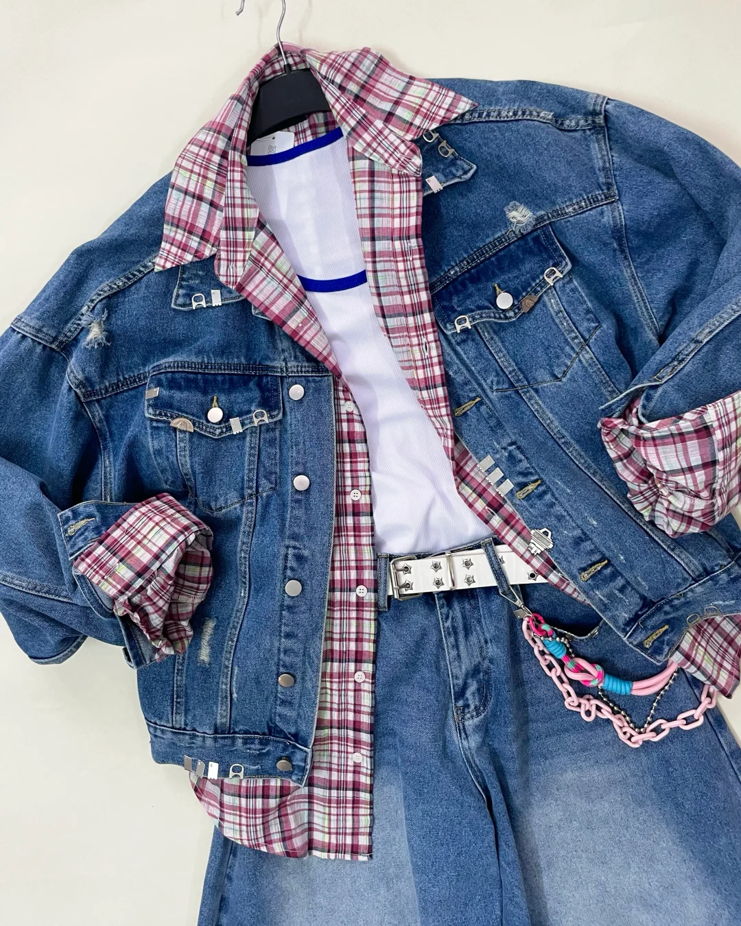 Photo 3 of Set jeans oversize nam kèm phụ kiện