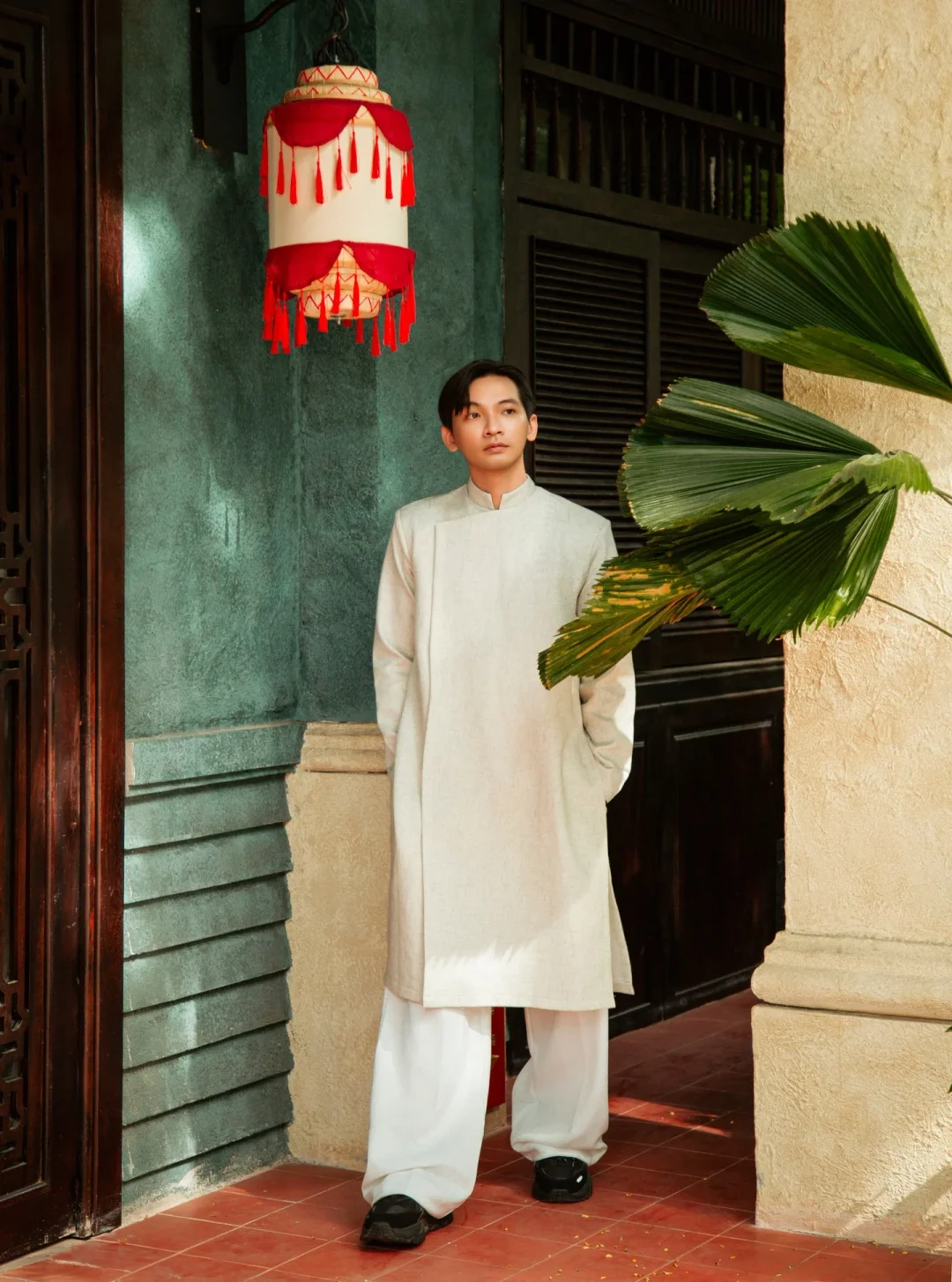 Ảnh 1 của Áo dài nam OAO xanh cốm