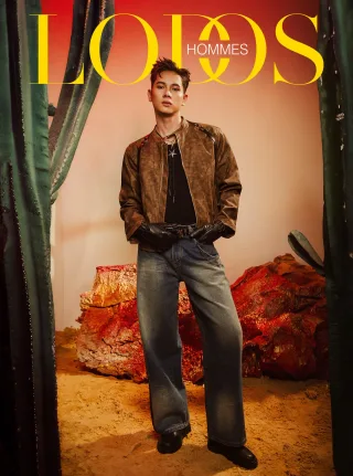 Ảnh 1 của Set áo da phối quần jeans cowboy nam