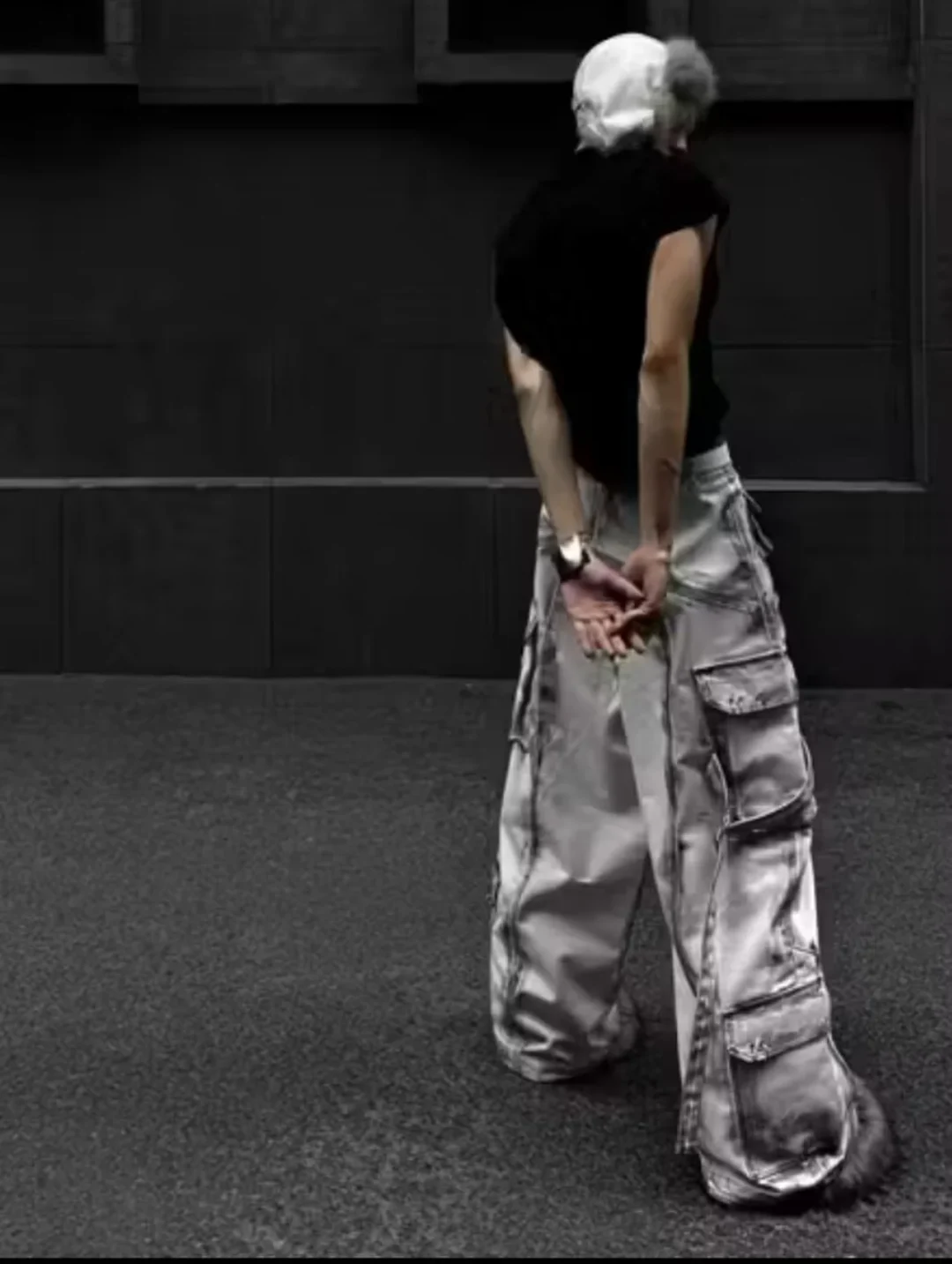 Photo 4 of Jeans trắng wax đen nam