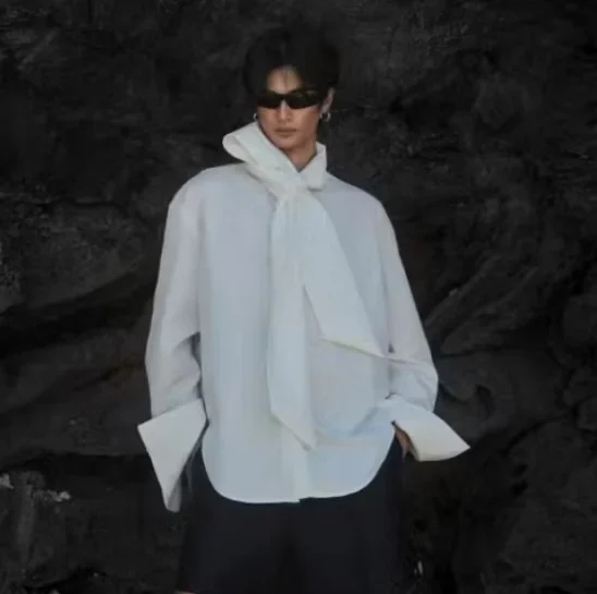 Photo 5 of Sơ mi oversize unisex cột dây
