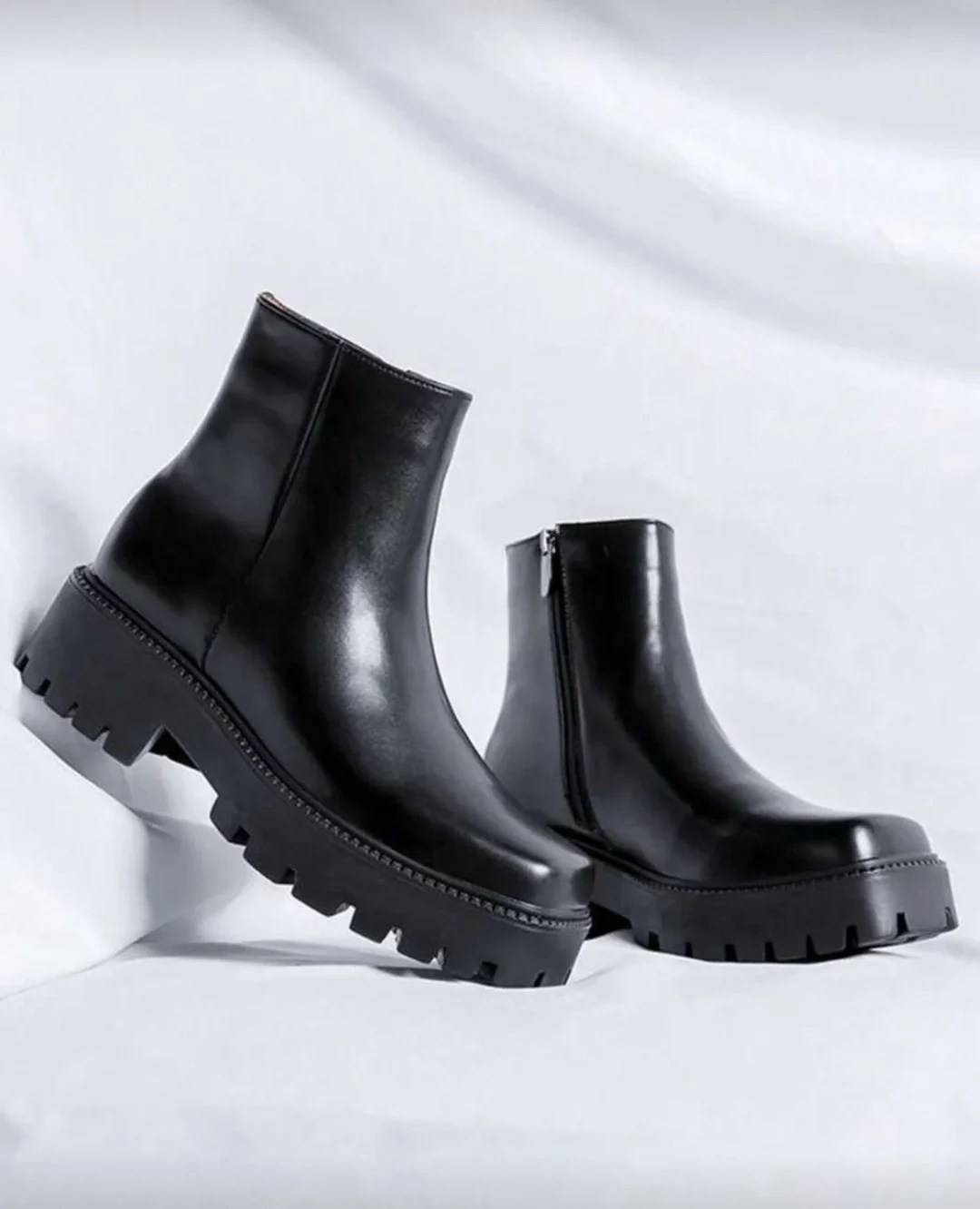 Ảnh 1 của Boots nam mũi vuông gót 4cm