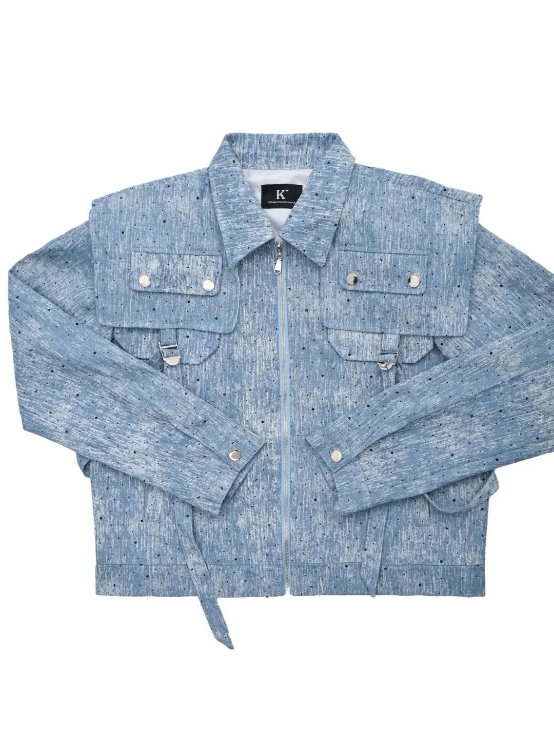 Photo 5 of Set denim đính đá độn vai nam