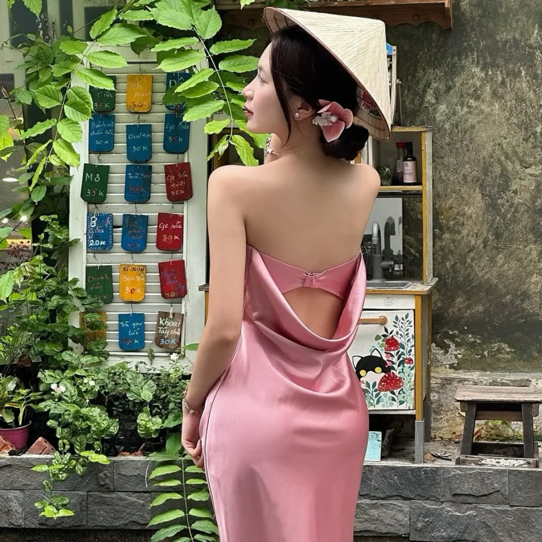 Ảnh 2 của Váy lụa dự tiệc tôn dáng