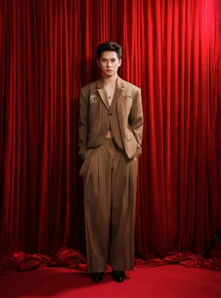 Ảnh 1 của Set blazer kẻ sọc nam