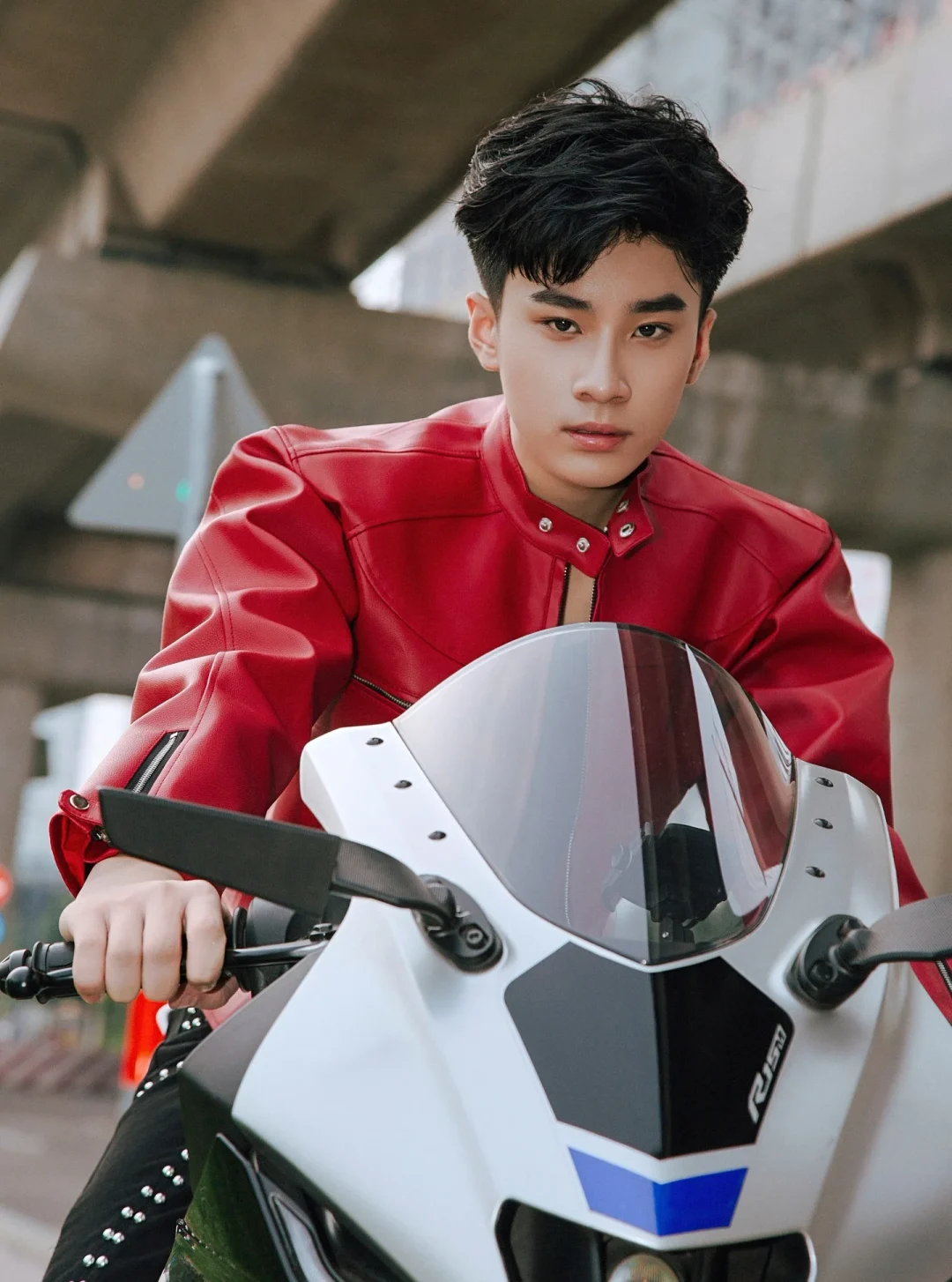 Ảnh 2 của Set áo da biker nam
