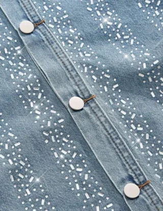 Ảnh 4 của Áo jeans đính đá nam