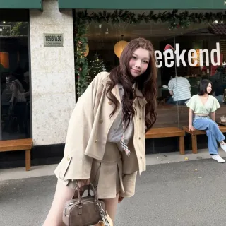 Ảnh 4 của Áo măng tô phong cách Hàn