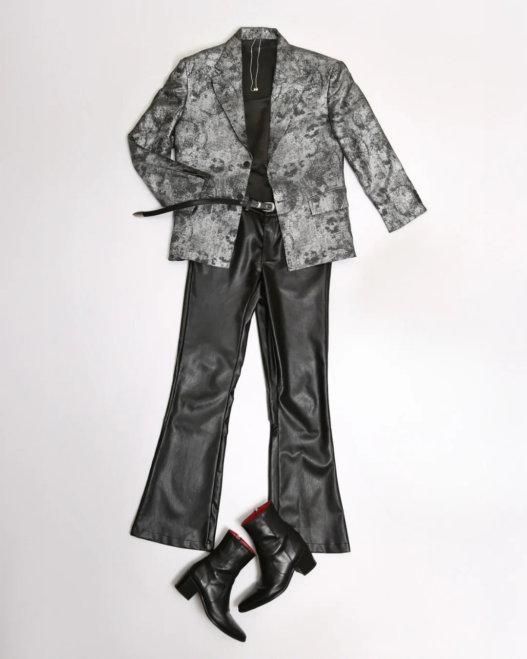Photo 1 of Set blazer nhũ bạc nam